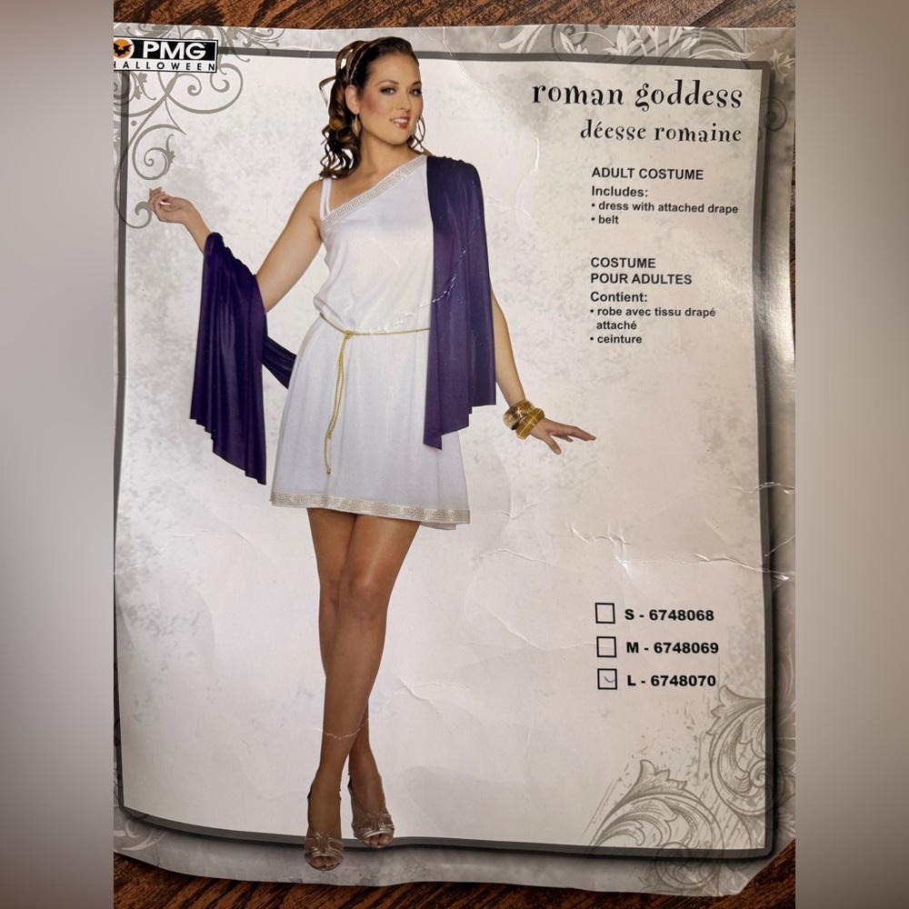 Elegant One Shoulder White and Purple Dress